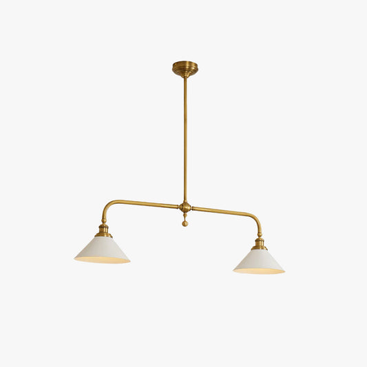 Modern 2-Light Pendant Ceiling Lamp  Minimalist Gold Hanging Light Fixture