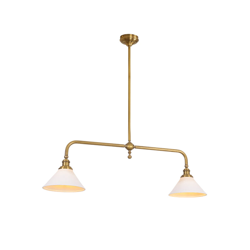 Modern 2-Light Pendant Ceiling Lamp  Minimalist Gold Hanging Light Fixture