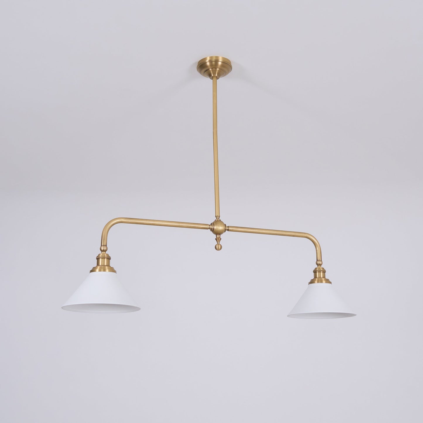 Modern 2-Light Pendant Ceiling Lamp  Minimalist Gold Hanging Light Fixture