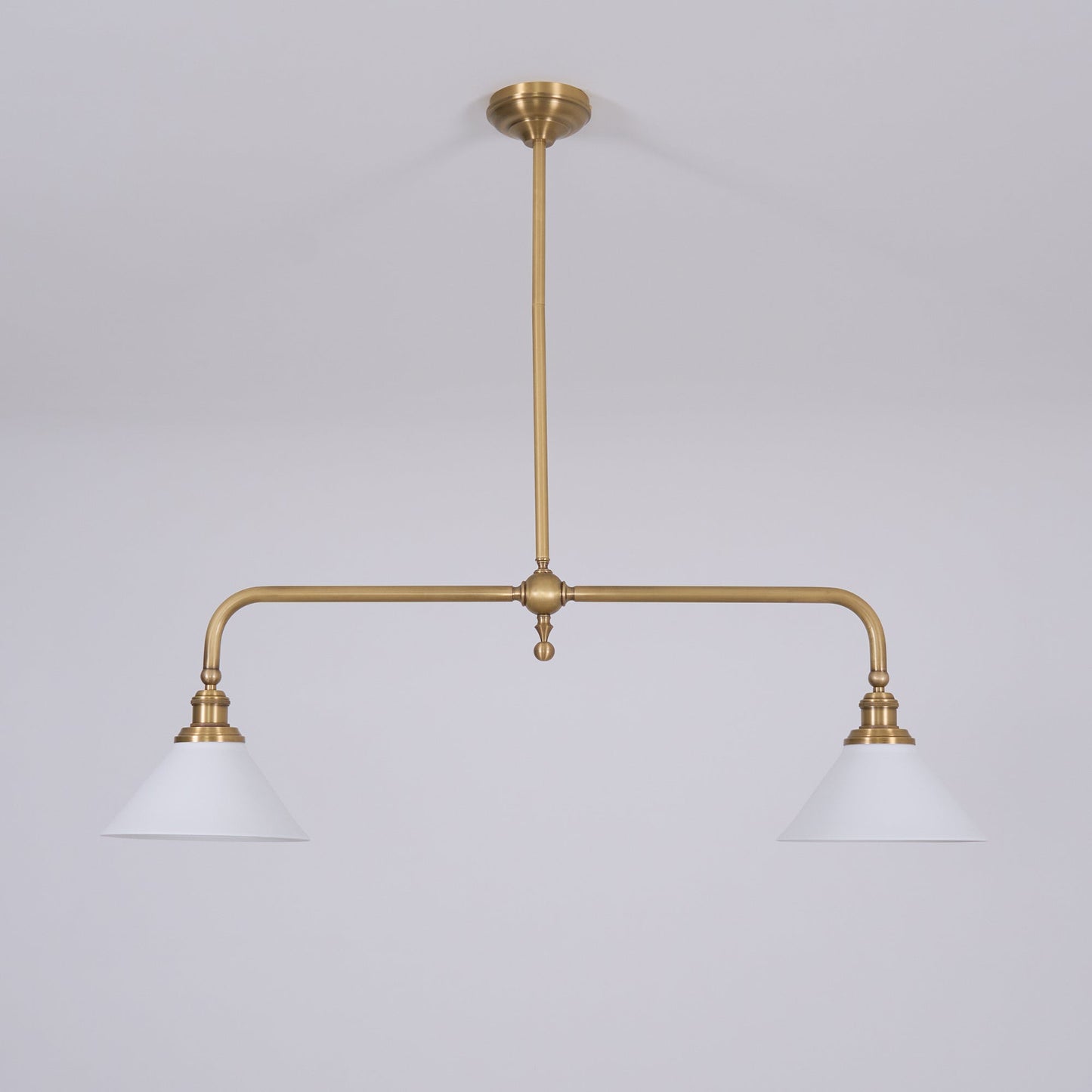 Modern 2-Light Pendant Ceiling Lamp  Minimalist Gold Hanging Light Fixture