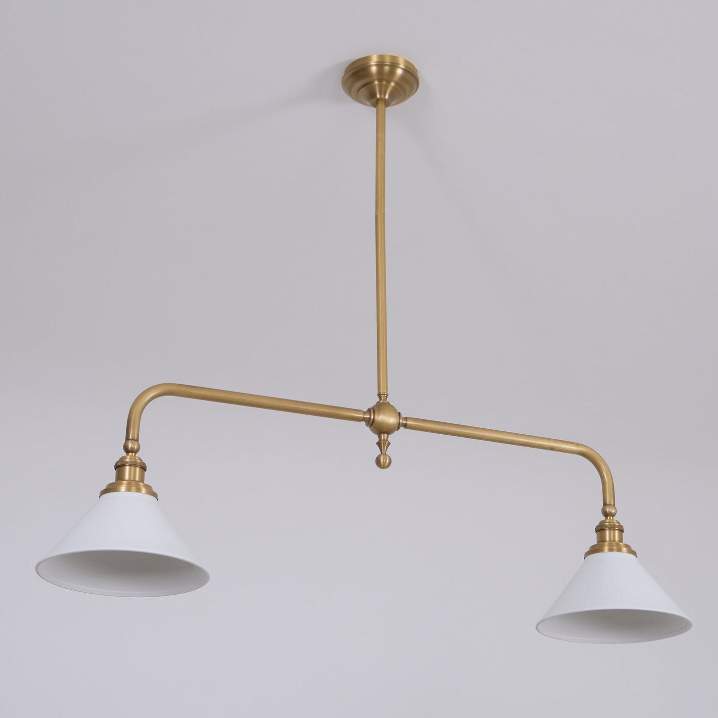 Modern 2-Light Pendant Ceiling Lamp  Minimalist Gold Hanging Light Fixture