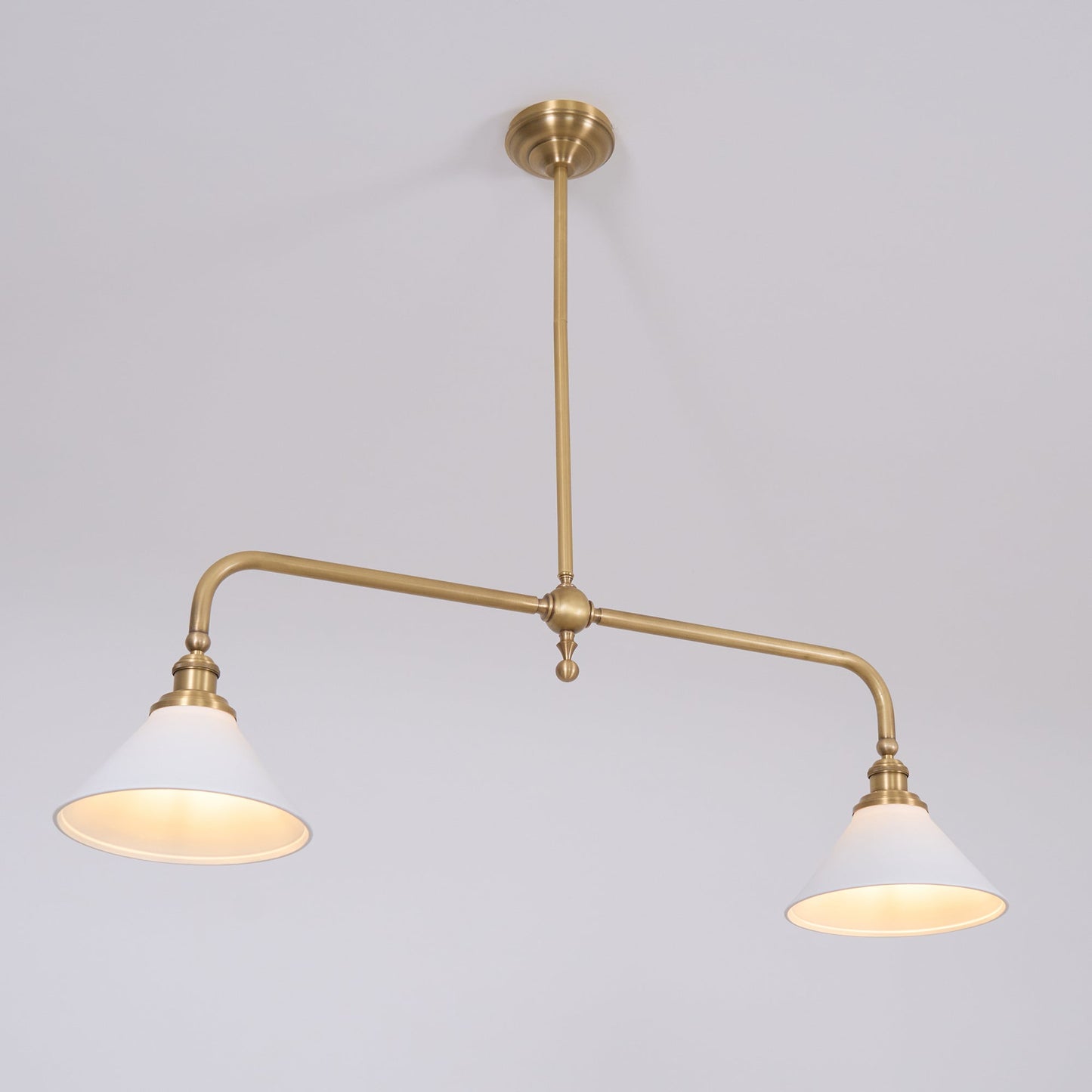 Modern 2-Light Pendant Ceiling Lamp  Minimalist Gold Hanging Light Fixture