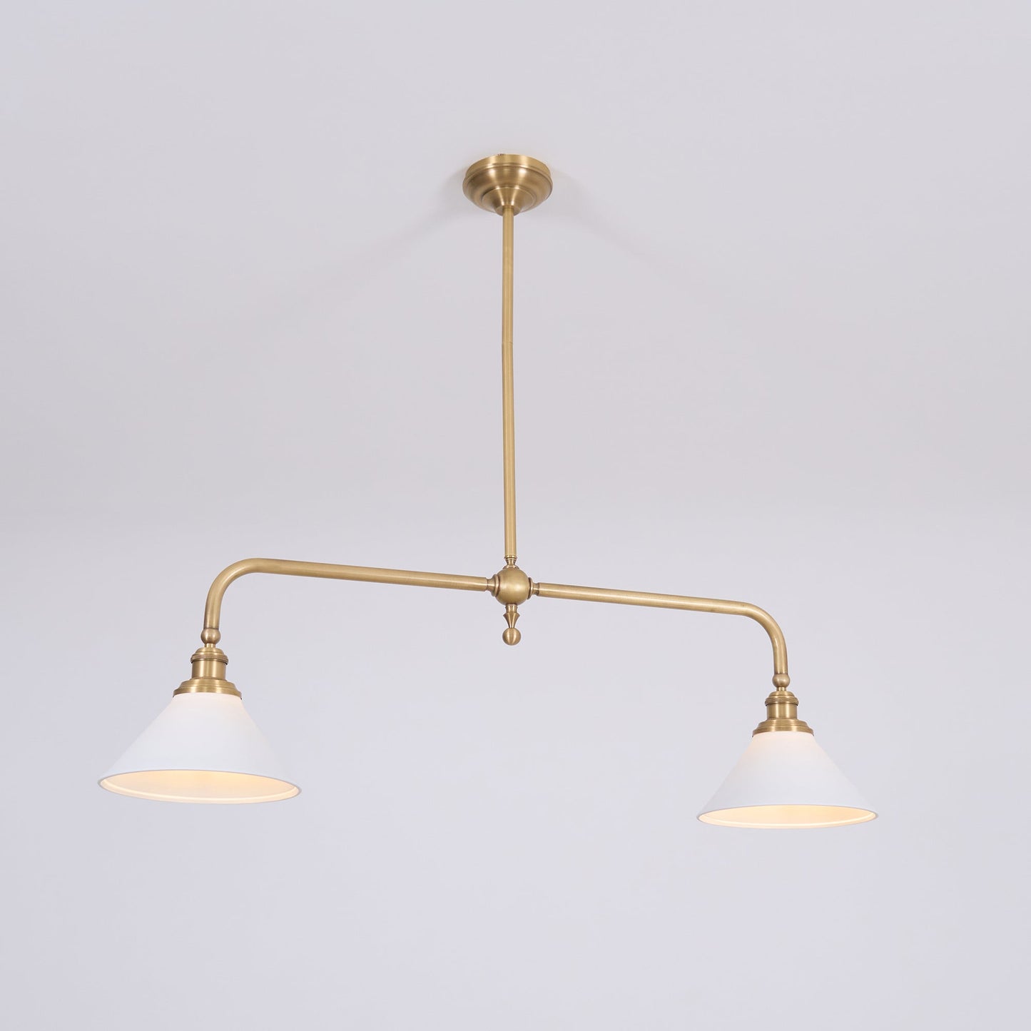 Modern 2-Light Pendant Ceiling Lamp  Minimalist Gold Hanging Light Fixture